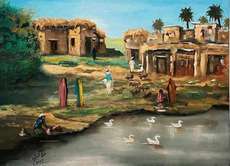 Her Presence is an Articulating Color"...an art exhibition by the Arab Council for Culture and Heritage at the Opera House